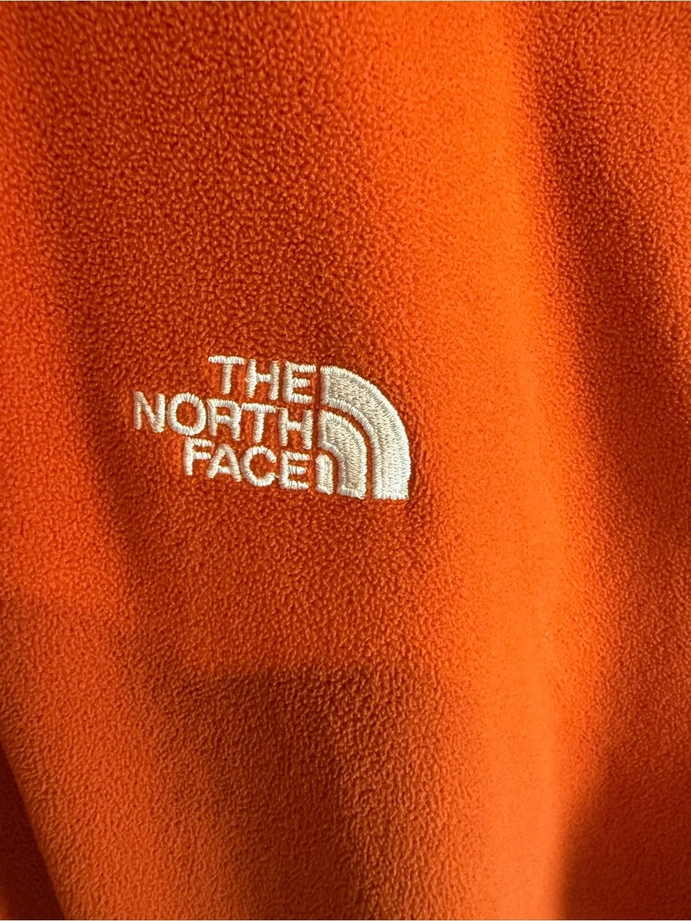 The North Face TKA 100 Fleece Pullover Men’s L Orange 1/4 Zip Outdoor